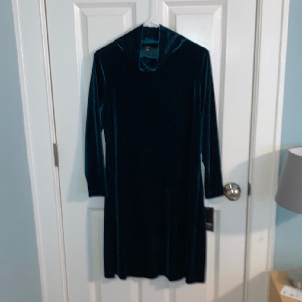 NWT Dark turquoise Jones New York Velvet Dress